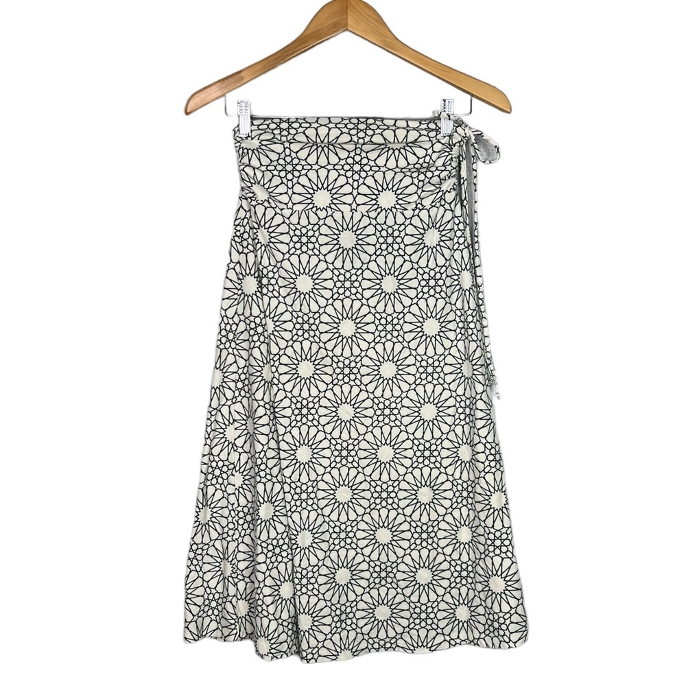 Patagonia geometric A-line midi jersey skirt xs